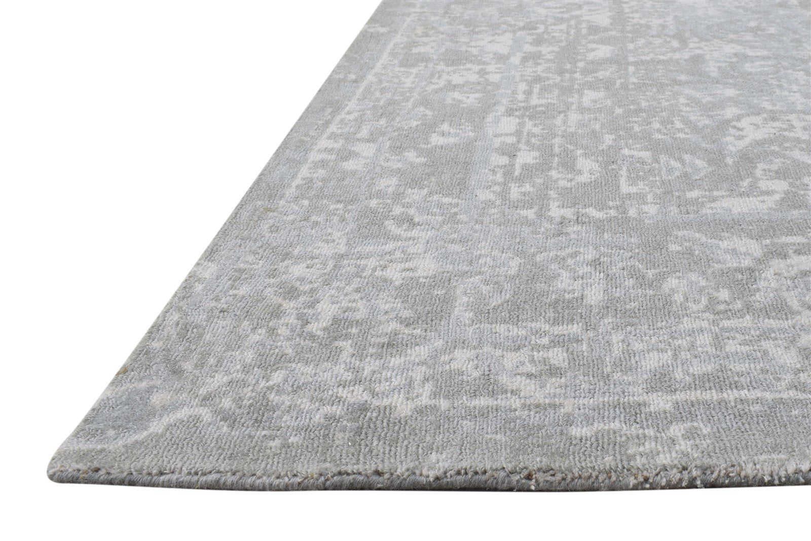 6' X 9' Rug Wool Grey Transitional Hand Tufted Oriental Modern Room Size Carpet 7864628117653