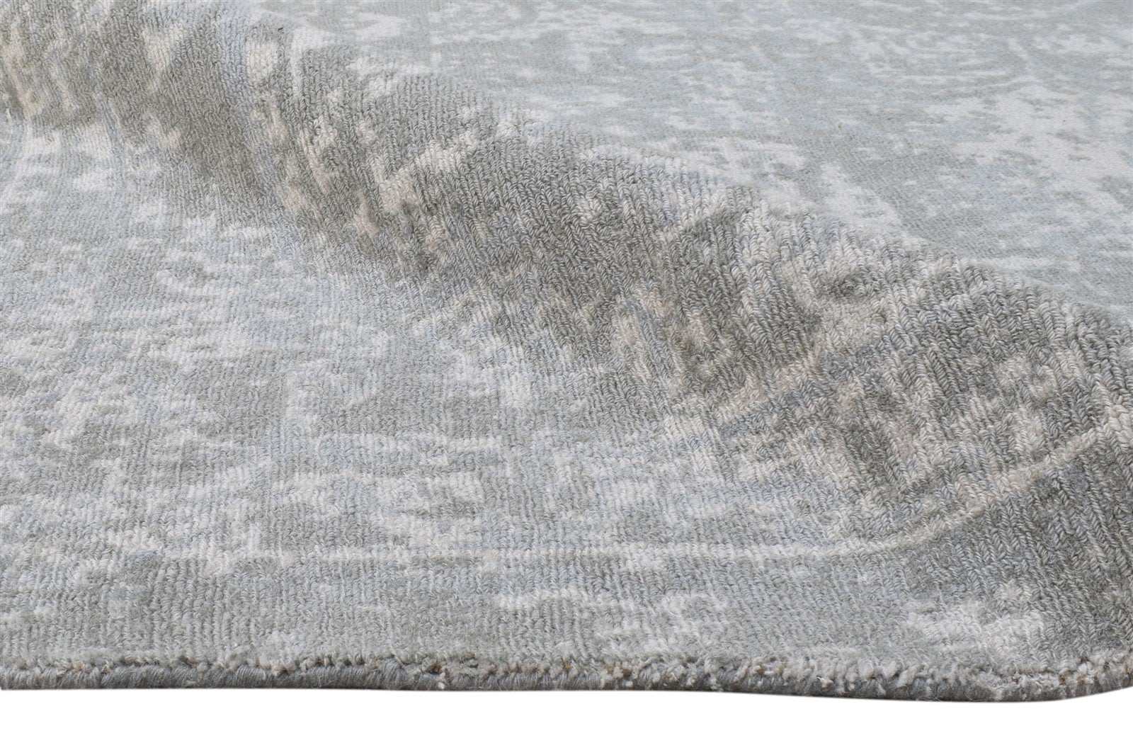 6' X 9' Rug Wool Grey Transitional Hand Tufted Oriental Modern Room Size Carpet 7864628117653