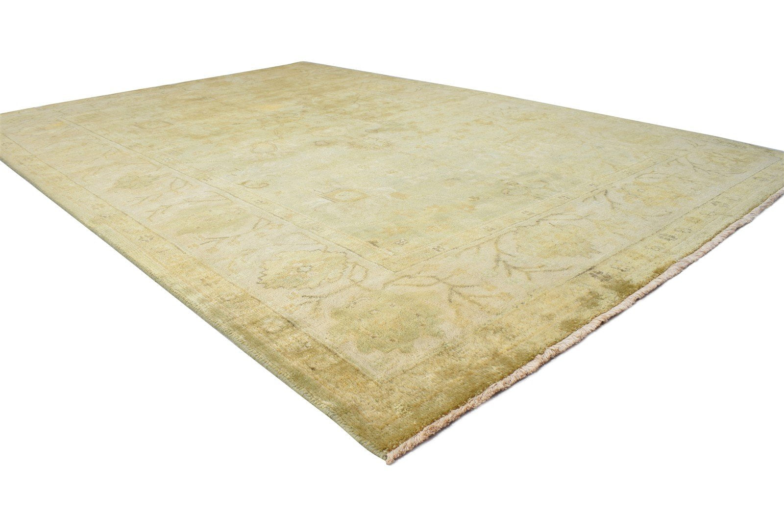 6' X 9' Rug Wool Sage Persian Hand Knotted Oushak Oriental Large Carpet 7865073402005