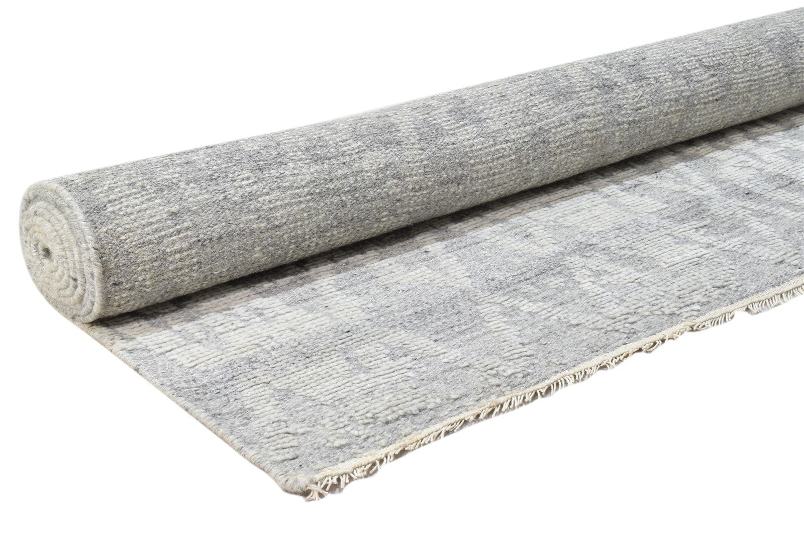 6' X 9' Rug Wool Silk Silver Modern Hand Knotted Moroccan Trellis Large Carpet 7860675707029