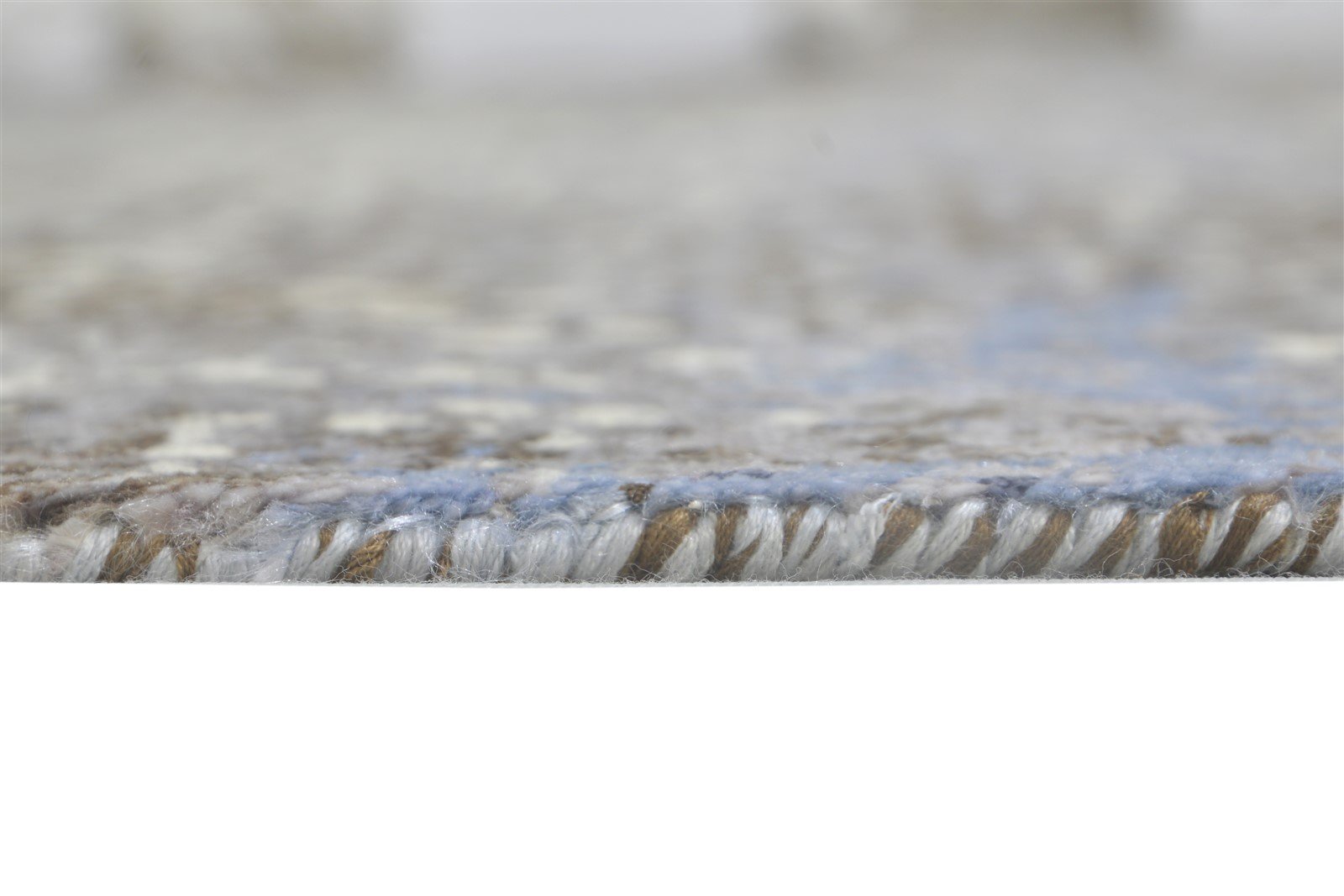 8' X 10' Rug Silk Blue Modern Hand Knotted Indian Abstract Large Carpet Area Rug