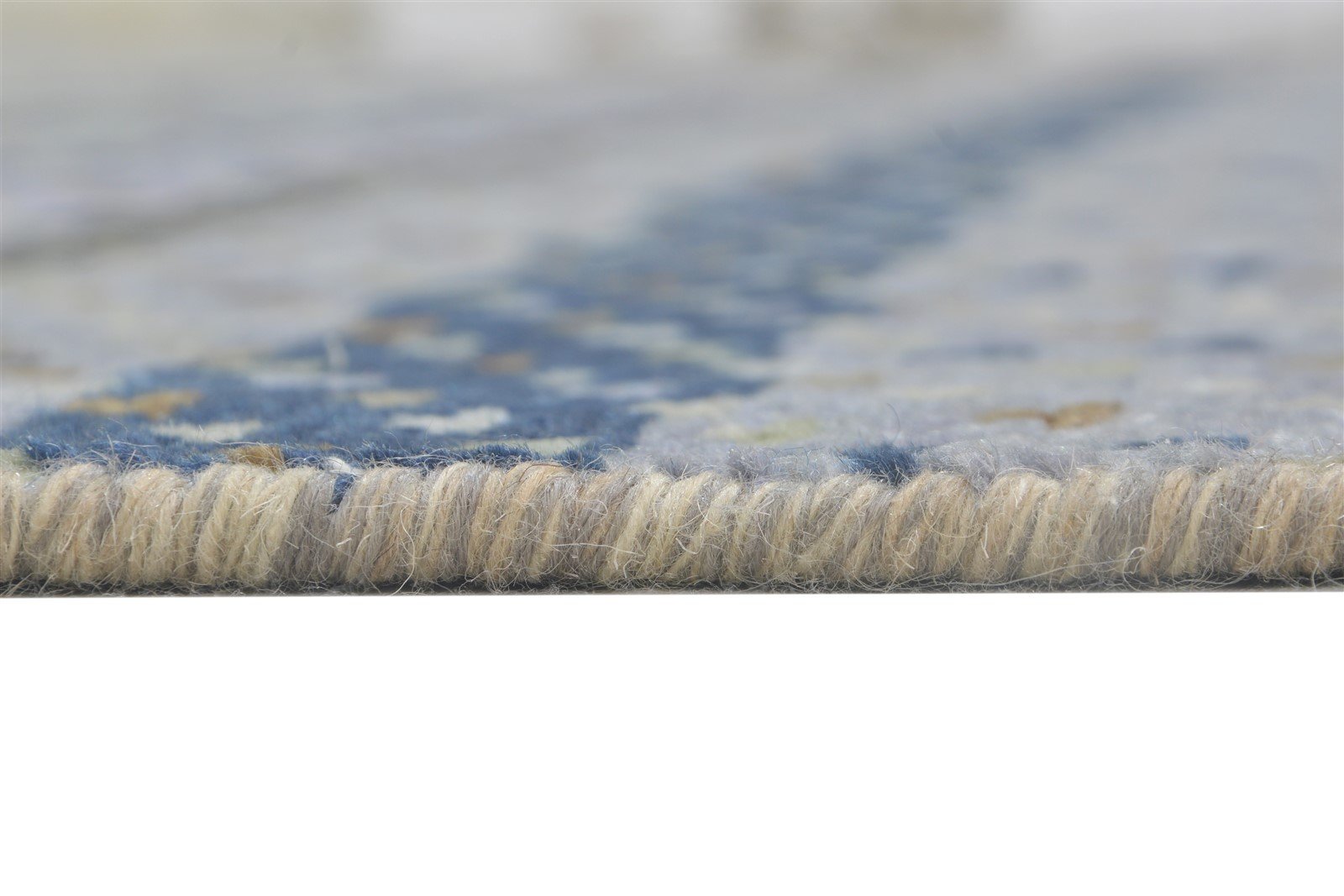 Hand Knotted Grey Wool Rug 6' X 9' Modern Scandinavian Abstract Room Size Carpet Area Rug