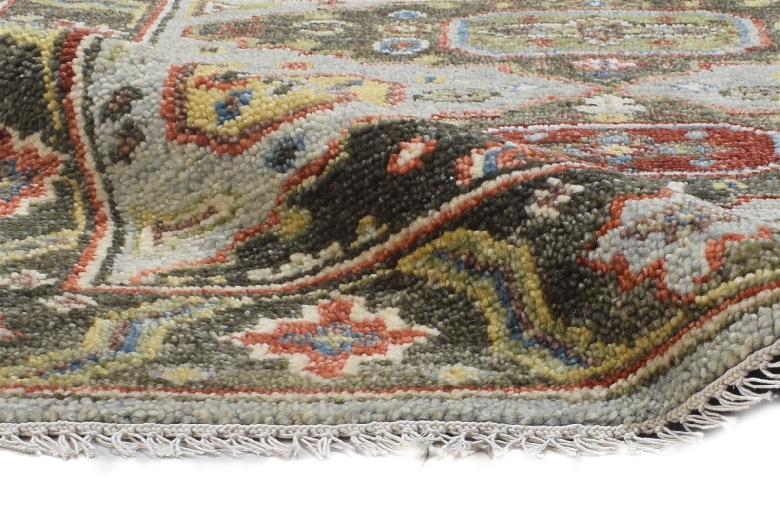Hand Knotted Grey Wool Rug 4' X 6' Persian Kazak Oriental Room Size Carpet Area Rug
