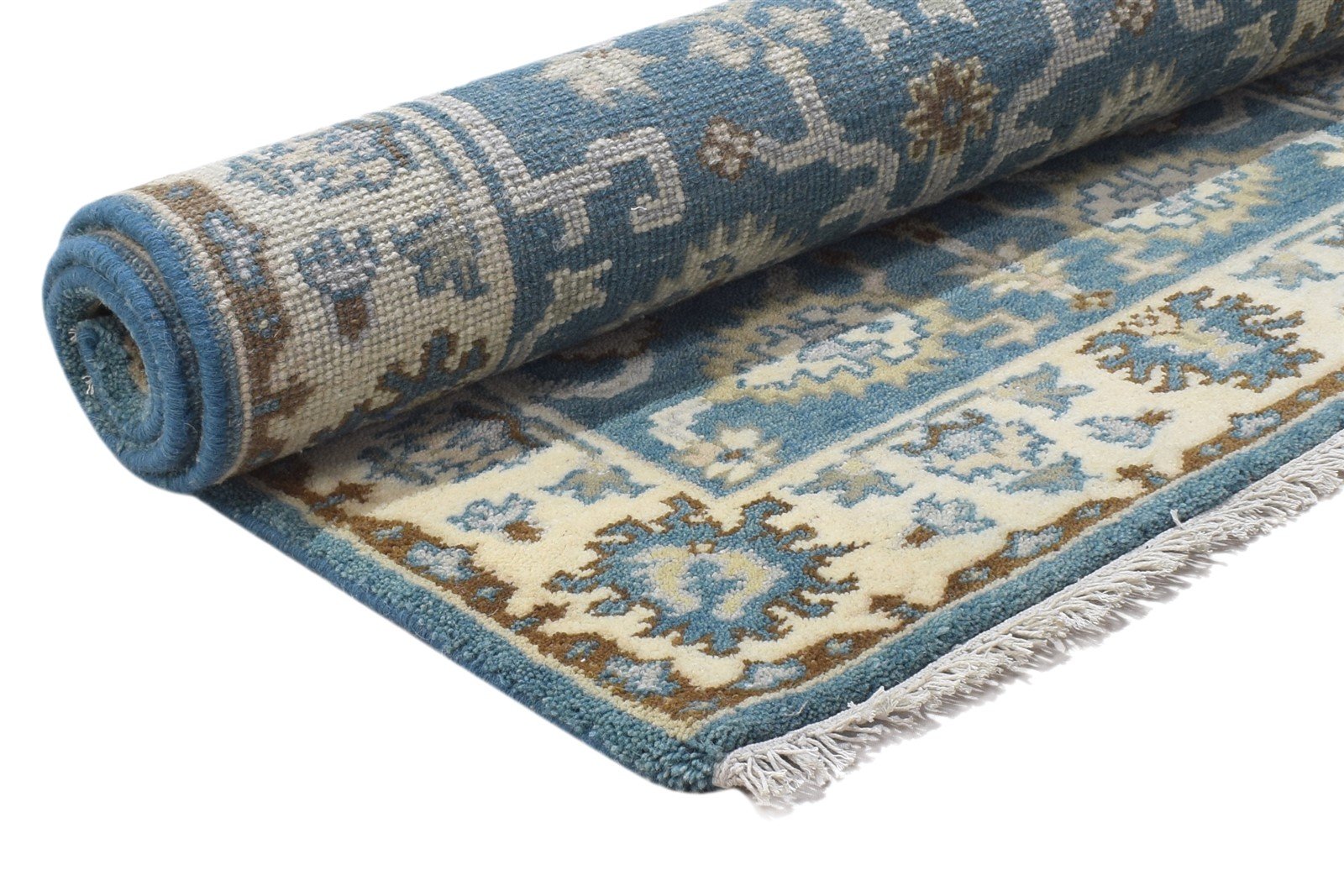 3' X 5' Rug Wool Blue Persien Hand Knotted Oushak Oriental Room Size Carpet Area Rug