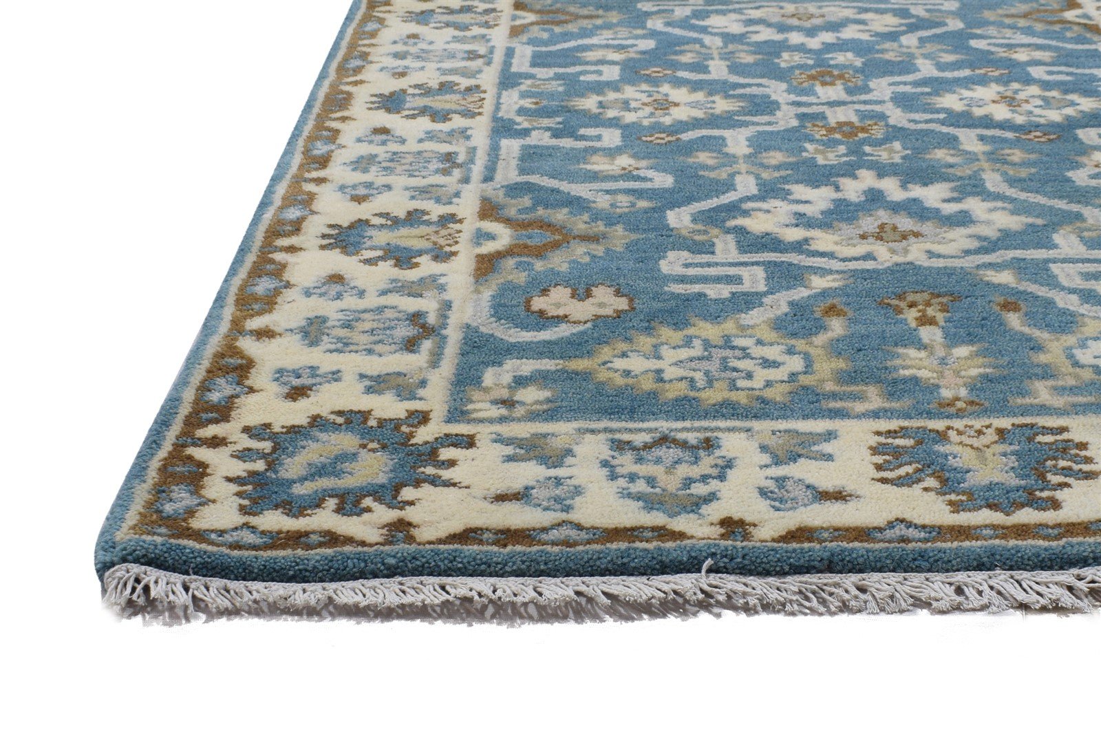 3' X 5' Rug Wool Blue Persien Hand Knotted Oushak Oriental Room Size Carpet Area Rug
