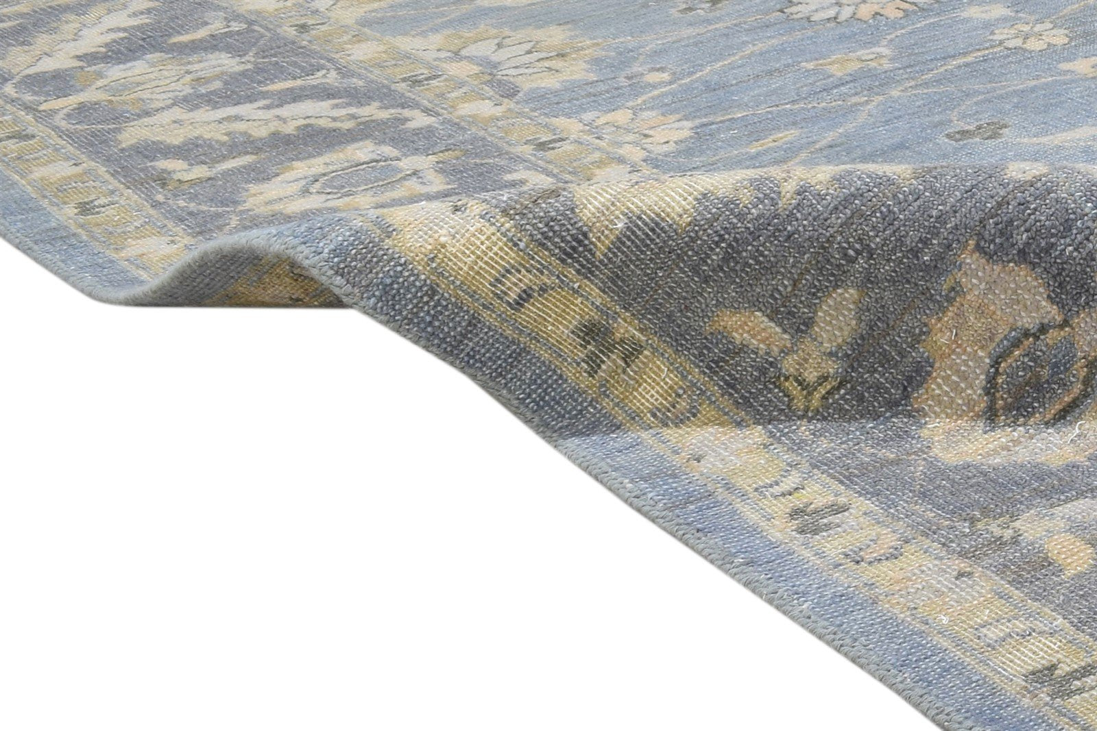 Wool Blue Rug 8' X 10' Persian Hand Knotted Mughal Oriental Large Carpet Area Rug