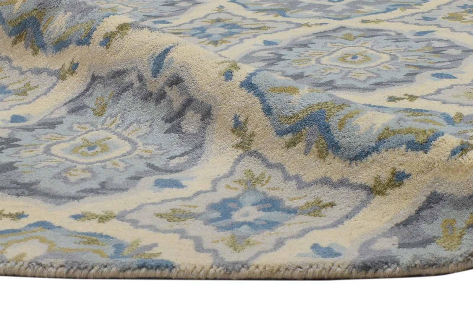 Beige Wool Rug 5' X 8' Modern Hand Tufted Moroccan Trellis Room Size Carpet Area Rug