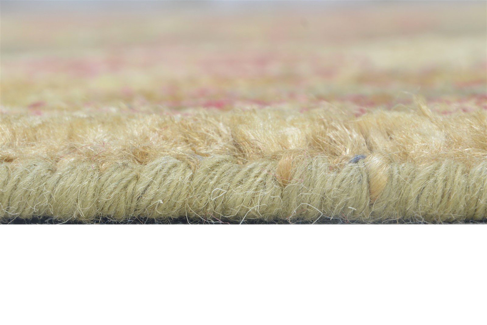 Jute Beige Rug 5X8 Persian Hand Knotted Heriz-Indian Medallion Room Size Carpet Area Rug