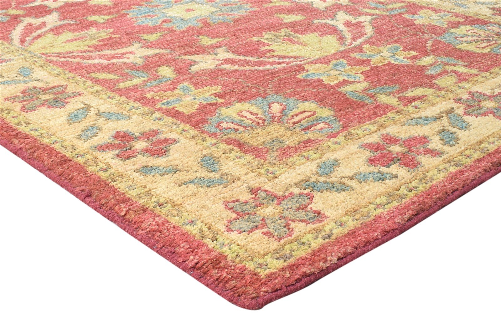 Hand Knotted Red Jute Rug 5' X 7' Persian Oushak Oriental Room Size Carpet Area Rug
