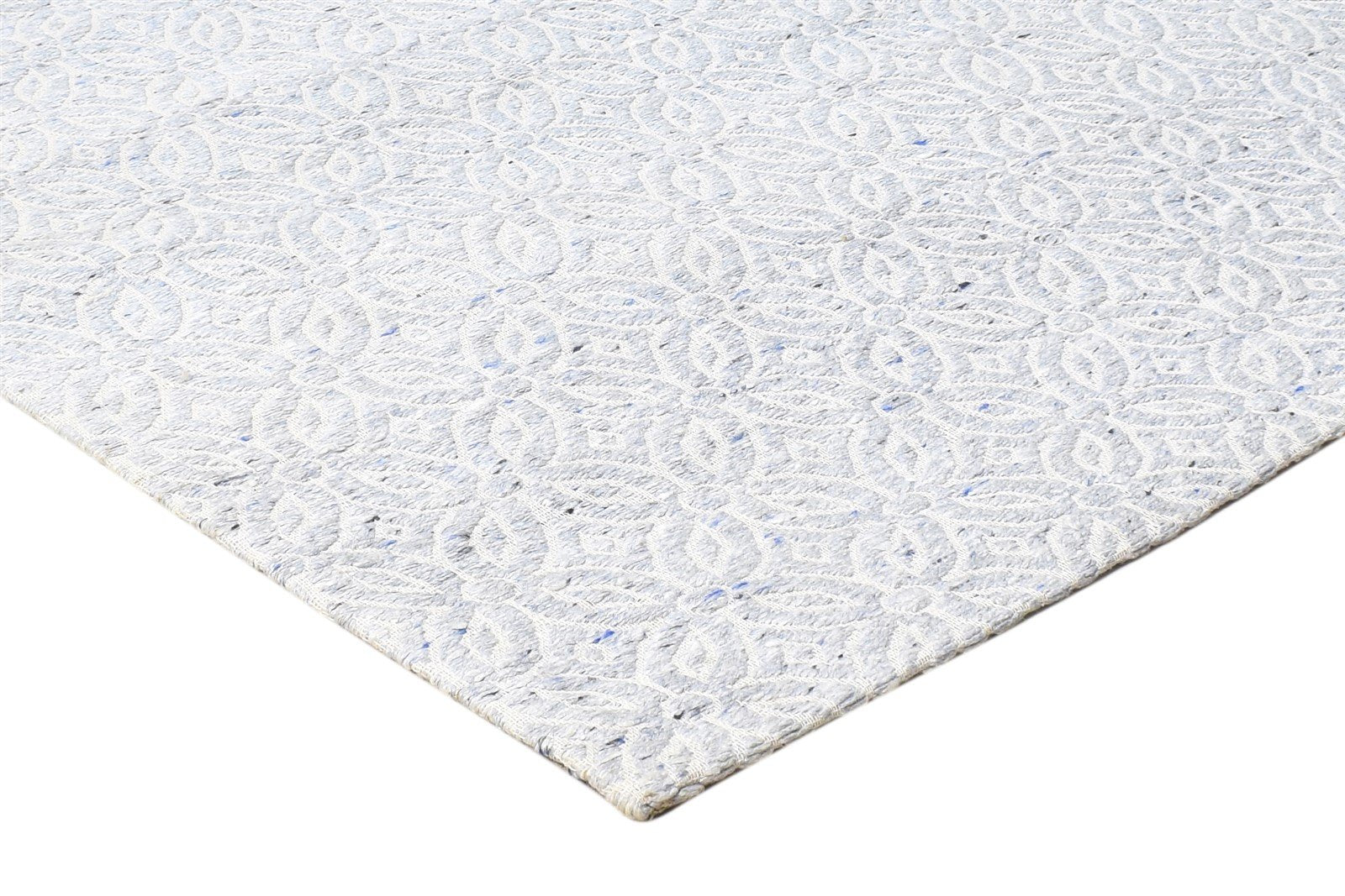 Silver Jacquard Rug 5X7 Modern Jacquard Loom Scandinavian Floral Room Size Area Rug