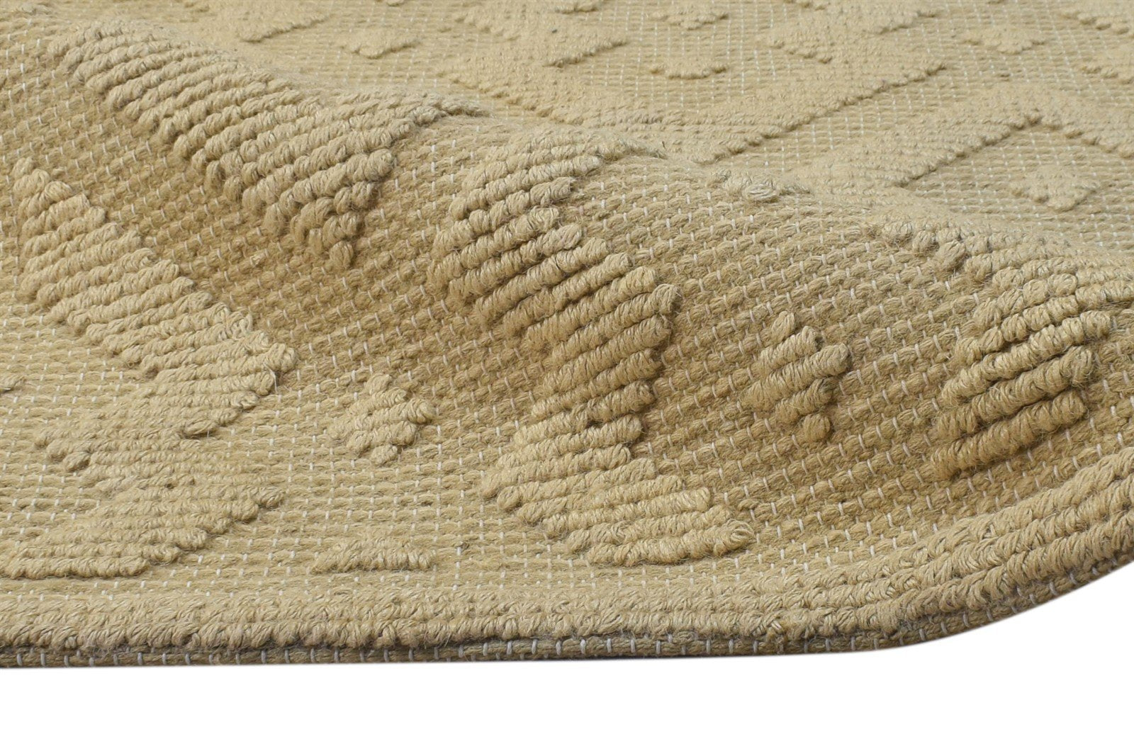 Jute Yellow Rug 5' X 8' Modern Dhurrie Scandinavian Geometric Room Size Carpet Area Rug