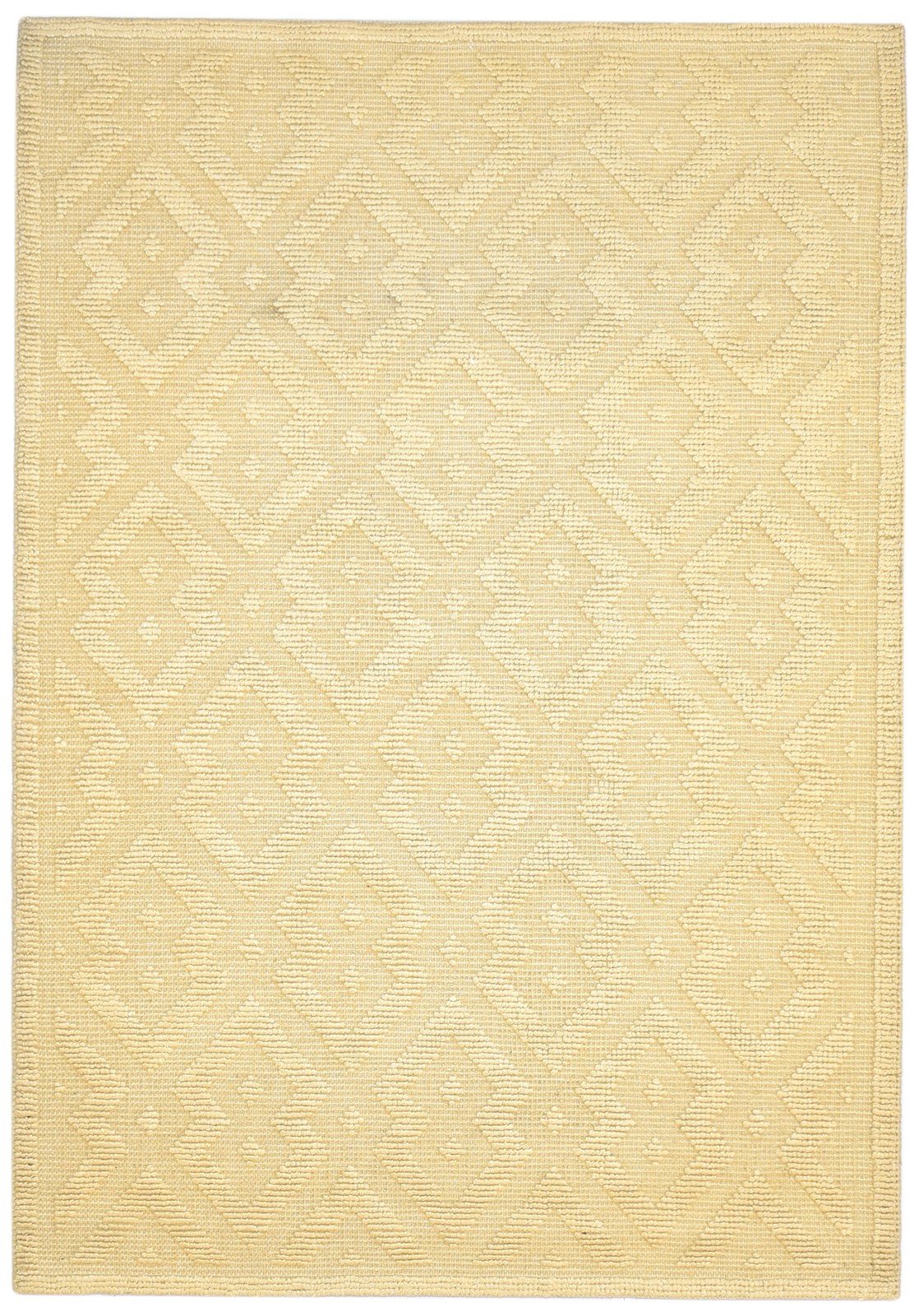 Jute Yellow Rug 5' X 8' Modern Dhurrie Scandinavian Geometric Room Size Carpet Area Rug