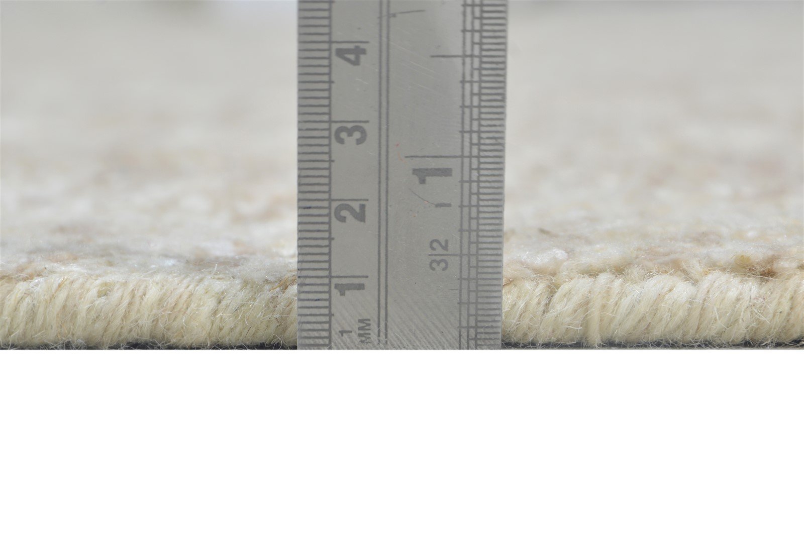 Hand Woven Beige Rayon From Bamboo Rug 8X10 Modern Scandinavian Geometric Large Area Rug