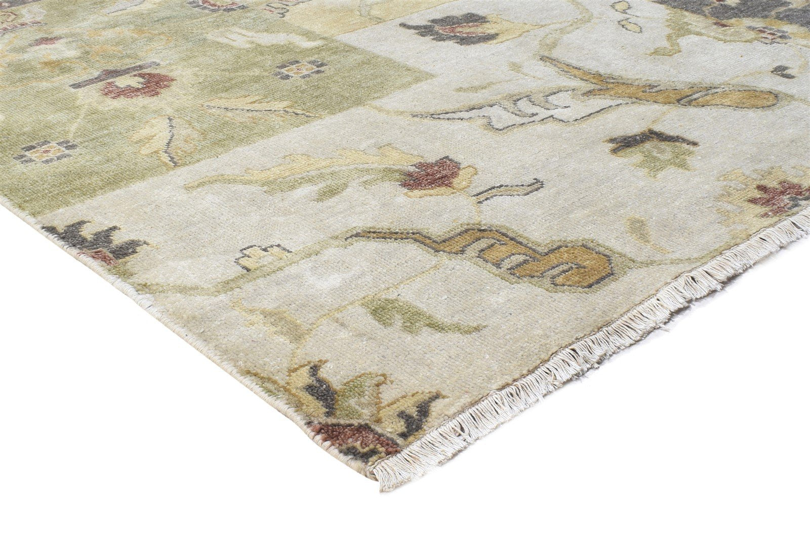 Sage Wool Rug 8' X 10' Persian Hand Knotted Kashan Oriental Large Carpet Area Rug