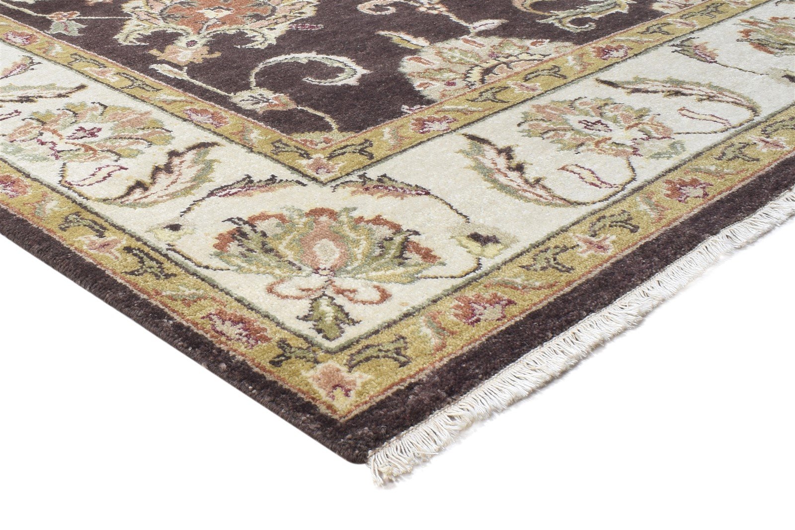 Hand Knotted Brown Wool Rug 8' X 10' Persian Oushak Oriental Large Carpet Area Rug