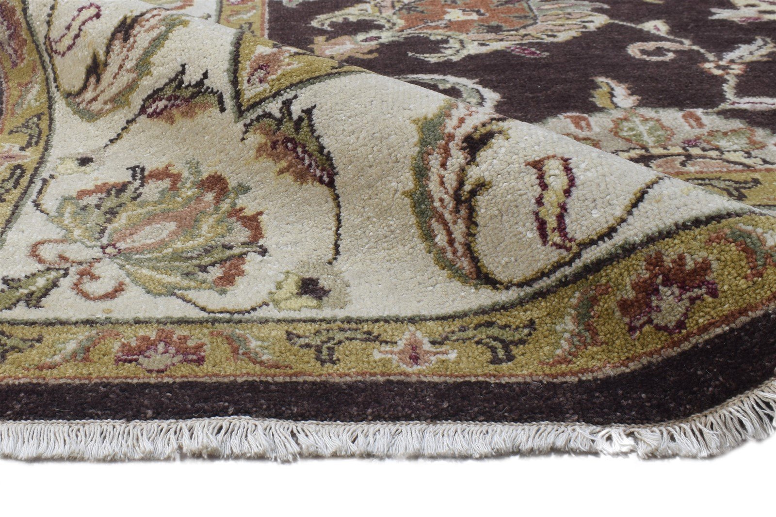 Hand Knotted Brown Wool Rug 8' X 10' Persian Oushak Oriental Large Carpet Area Rug