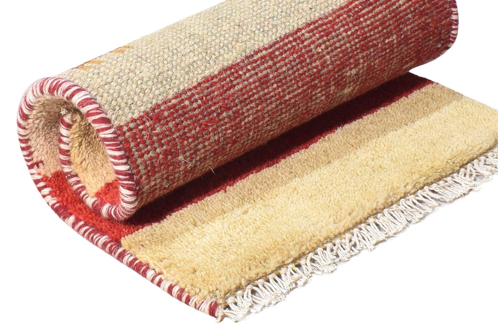 Wool Multi Color Rug 1X2 Tribal Hand Knotted Gabbeh Southwestern Small Carpet
