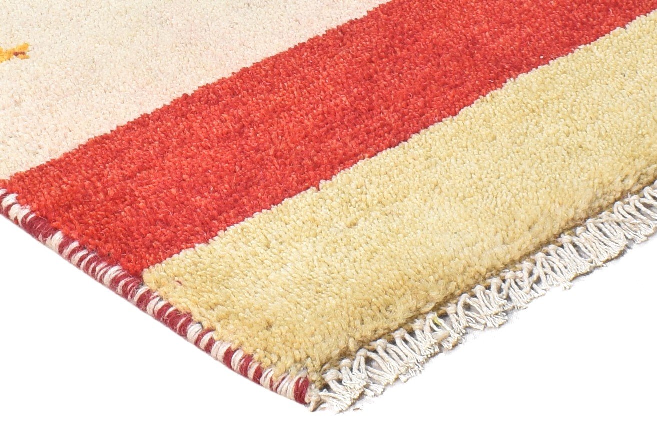 Wool Multi Color Rug 1X2 Tribal Hand Knotted Gabbeh Southwestern Small Carpet