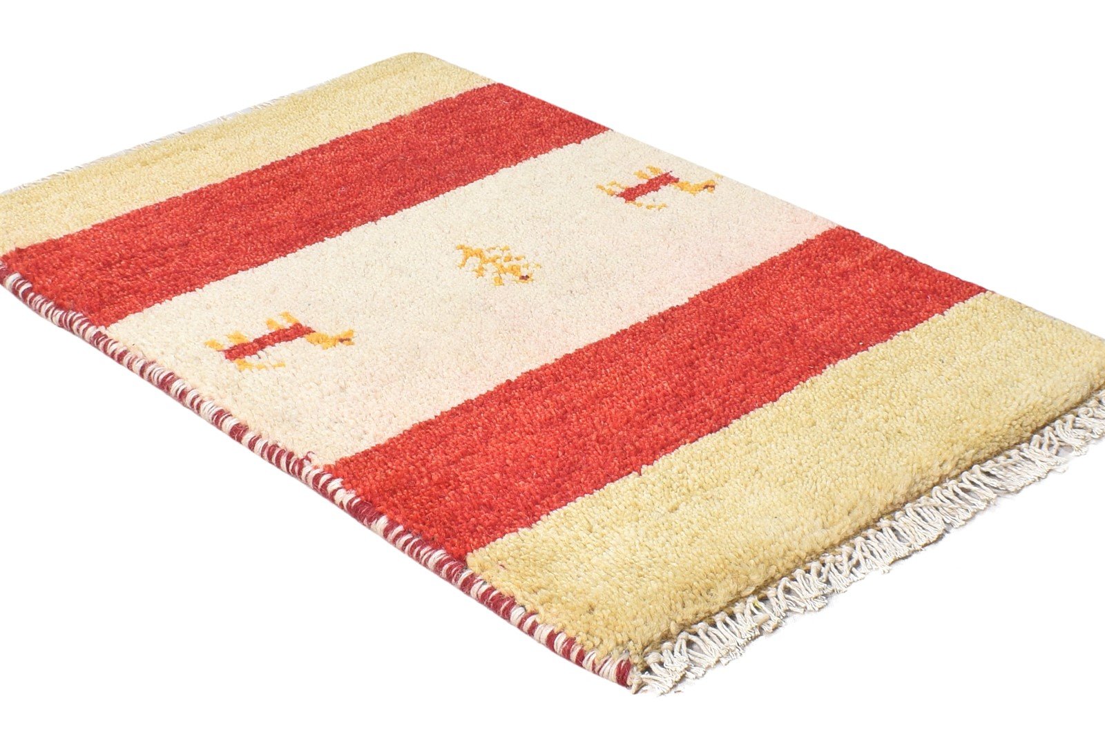 Wool Multi Color Rug 1X2 Tribal Hand Knotted Gabbeh Southwestern Small Carpet