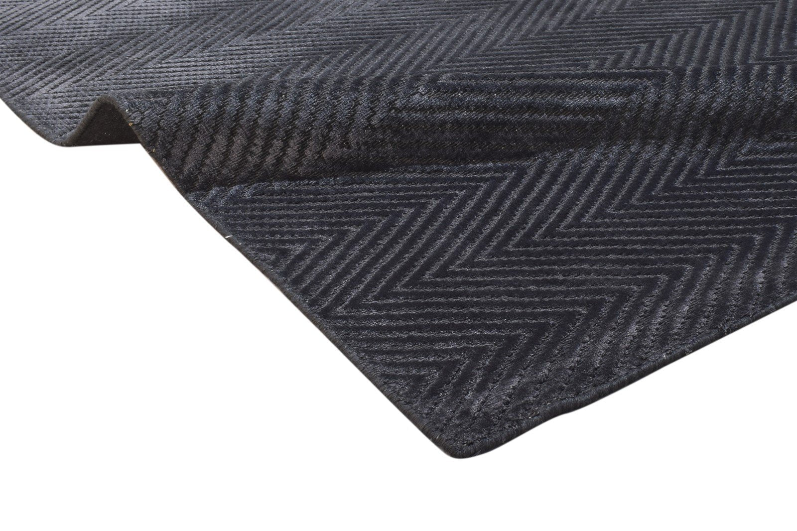 Silk Charcoal Rug 5' X 8' Modern Handloom Scandinavian Diamond Room Size Carpet Area Rug