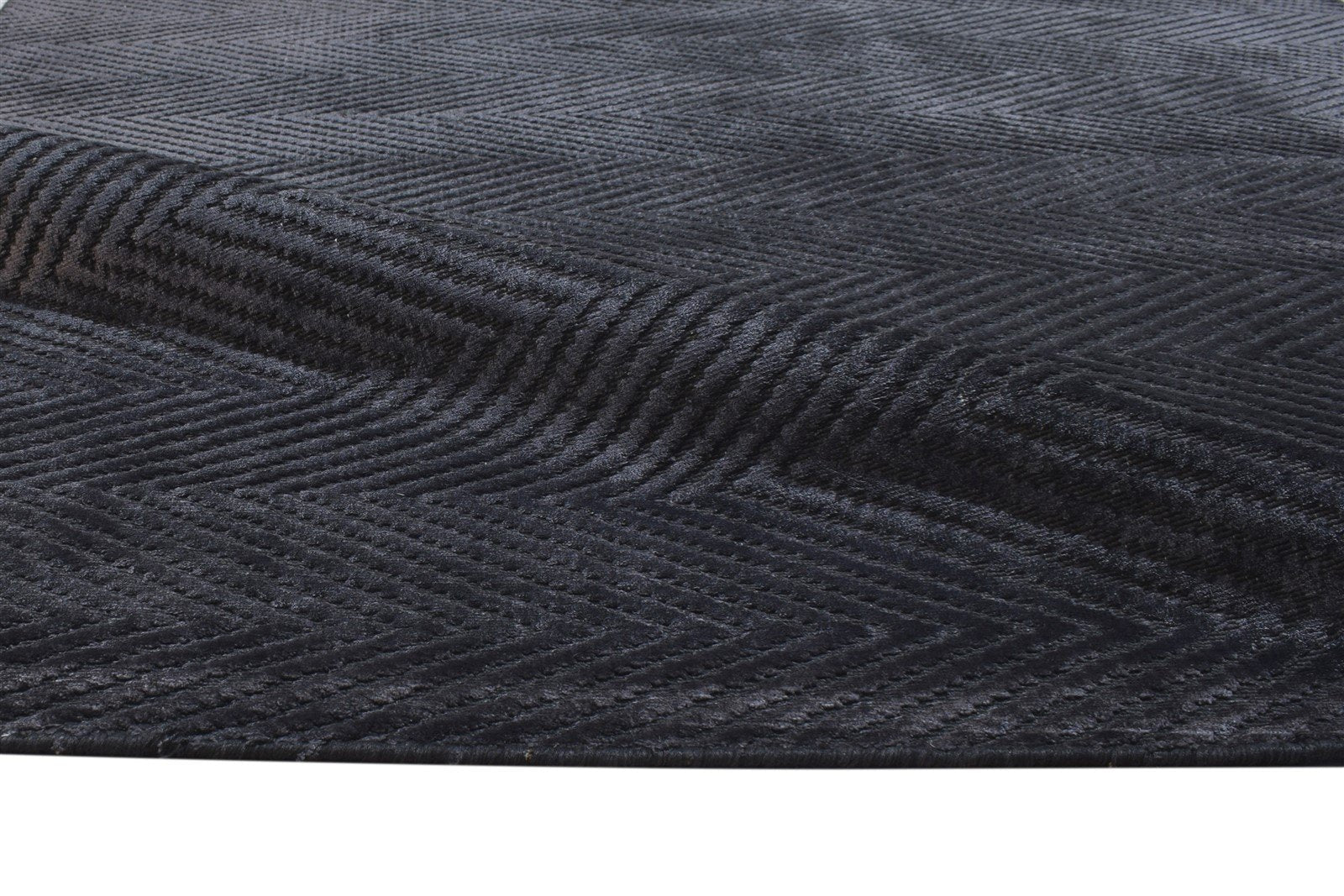 Silk Charcoal Rug 5' X 8' Modern Handloom Scandinavian Diamond Room Size Carpet Area Rug