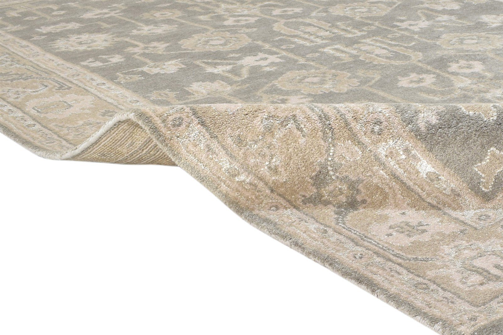 Wool Grey Rug 5' X 8' Persian Hand Knotted Kashan Oriental Room Size Carpet Area Rug