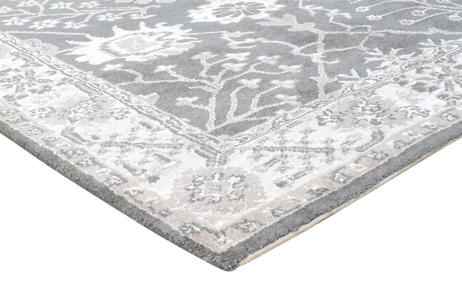 Wool Charcoal Rug 5' X 8' Persian Hand Knotted Oushak Oriental Room Size Carpet Area Rug