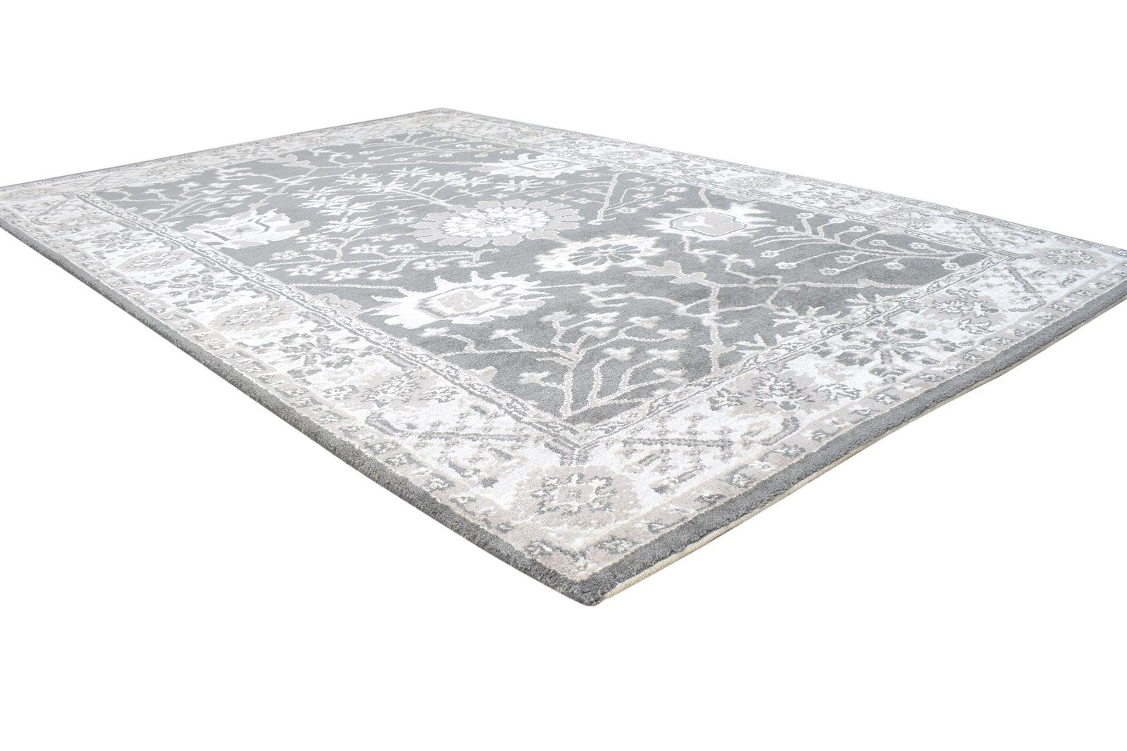 Wool Charcoal Rug 5' X 8' Persian Hand Knotted Oushak Oriental Room Size Carpet Area Rug