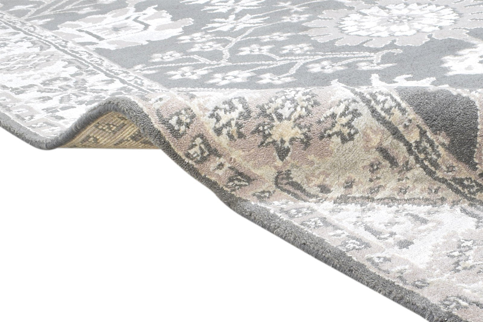 Wool Charcoal Rug 5' X 8' Persian Hand Knotted Oushak Oriental Room Size Carpet Area Rug