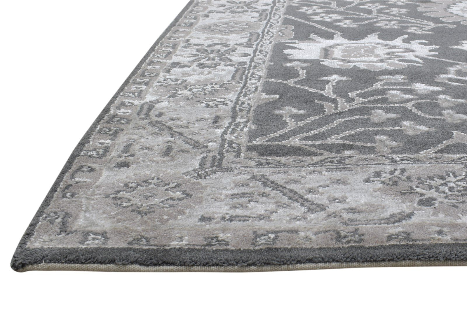 Wool Charcoal Rug 5' X 8' Persian Hand Knotted Oushak Oriental Room Size Carpet Area Rug