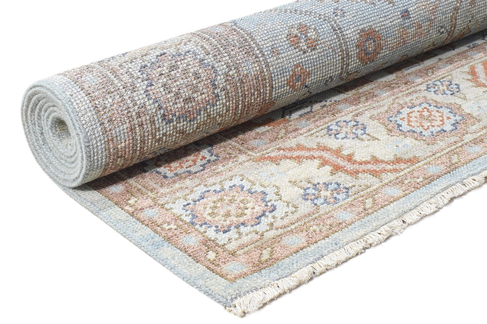 6X9 Rug Silk Teal Blue Persian Hand Knotted Sarouk-Indian Oriental Room Size Area Rug