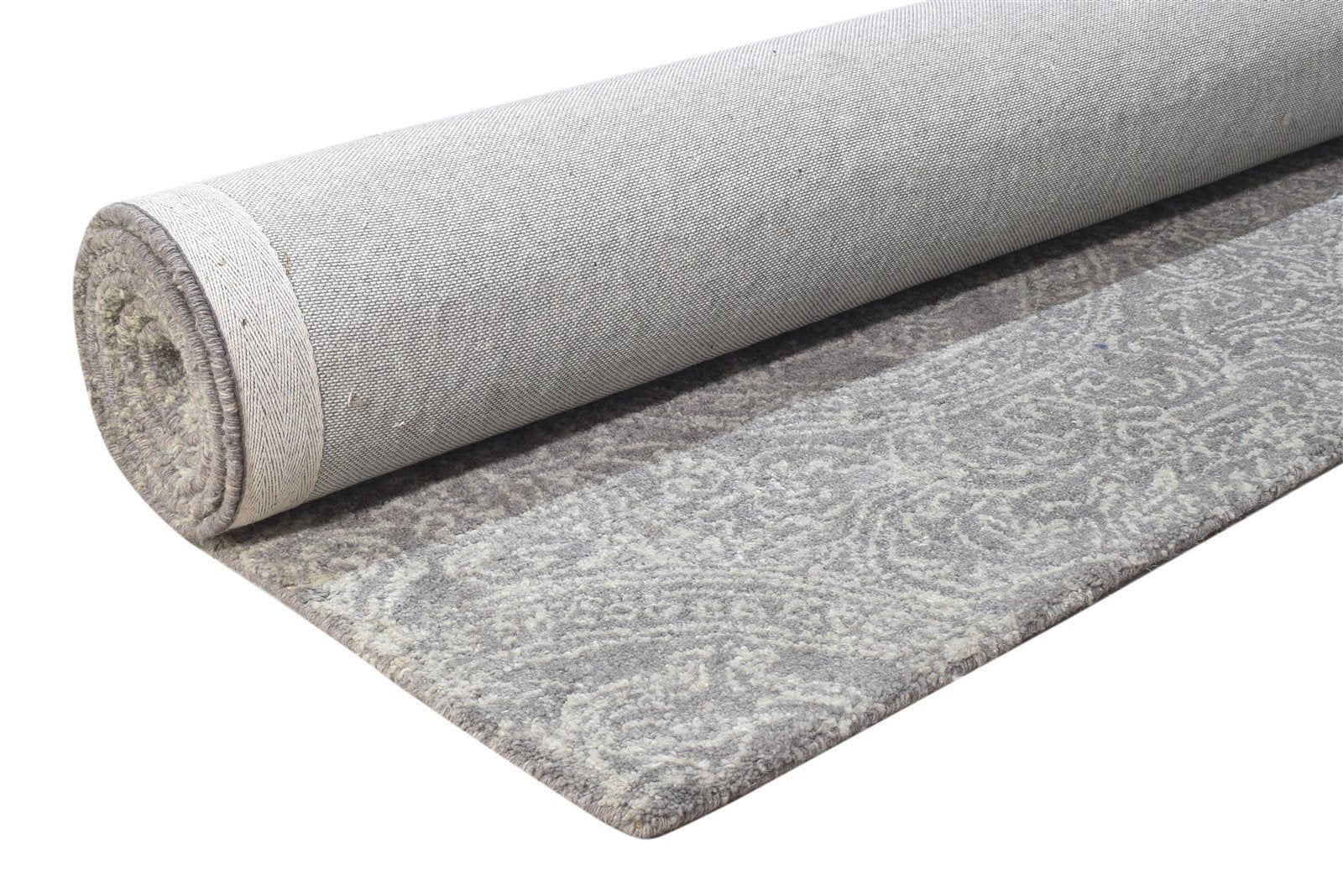 Brown Wool Rug 7' X 10' Modern Hand Tufted French Floral Large Carpet Area Rug