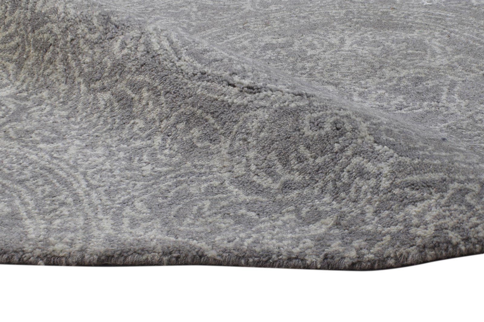 Brown Wool Rug 7' X 10' Modern Hand Tufted French Floral Large Carpet Area Rug