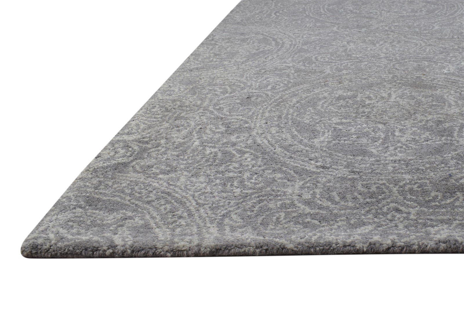 Brown Wool Rug 7' X 10' Modern Hand Tufted French Floral Large Carpet Area Rug