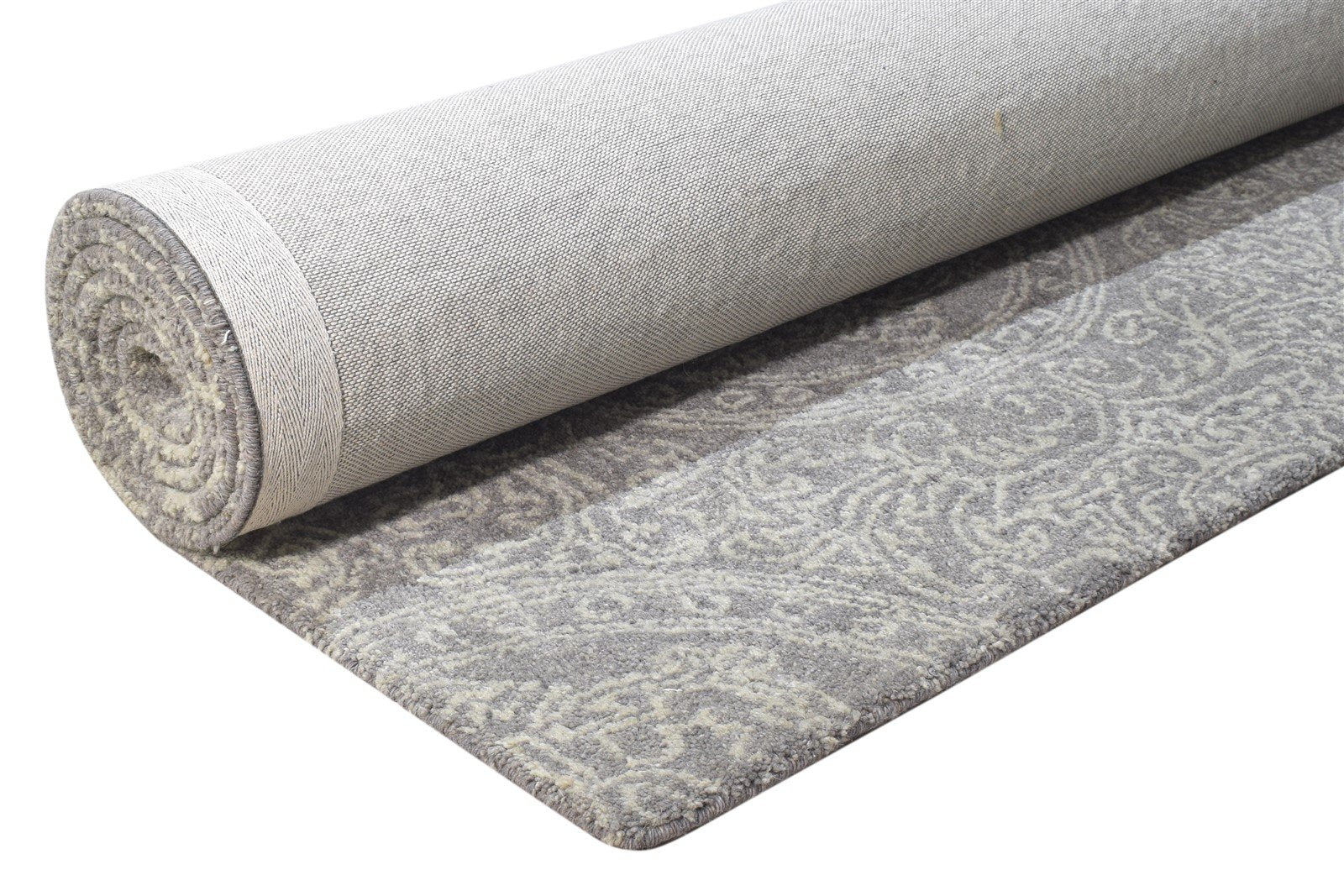 Wool Brown Rug 7' X 10' Modern Hand Tufted French Floral Large Carpet Area Rug