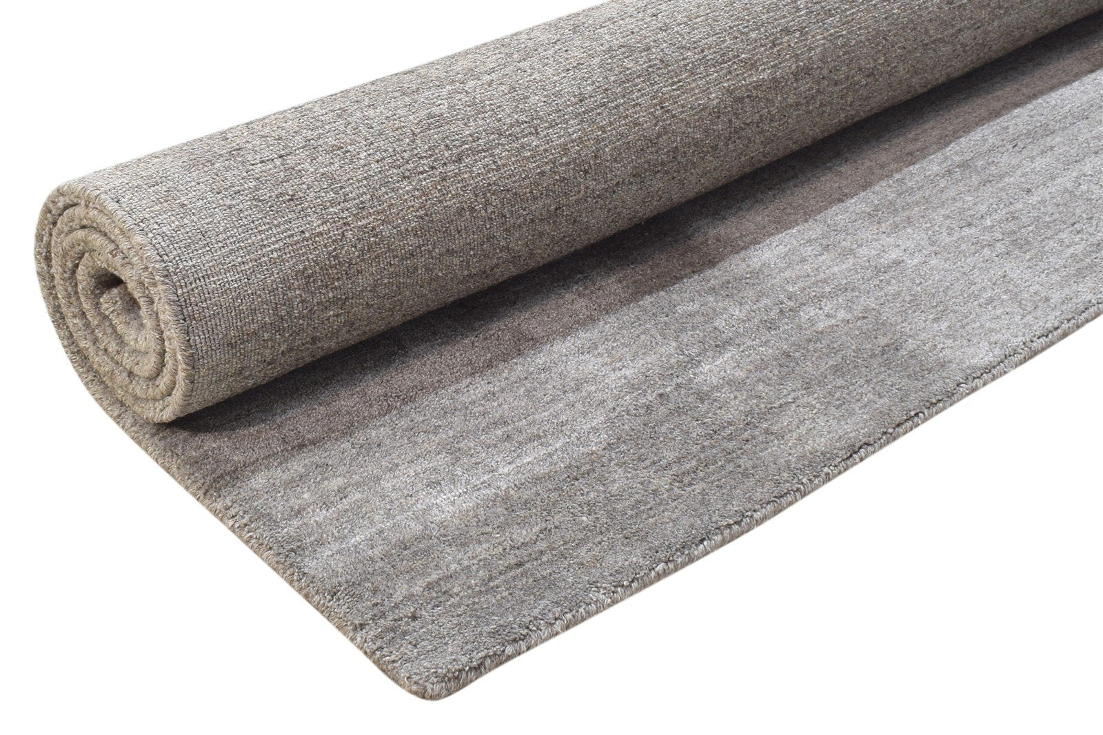 Wool / Silk Grey Rug 4X6 Modern Handloom Scandinavian Solid Room Size Carpet Area Rug