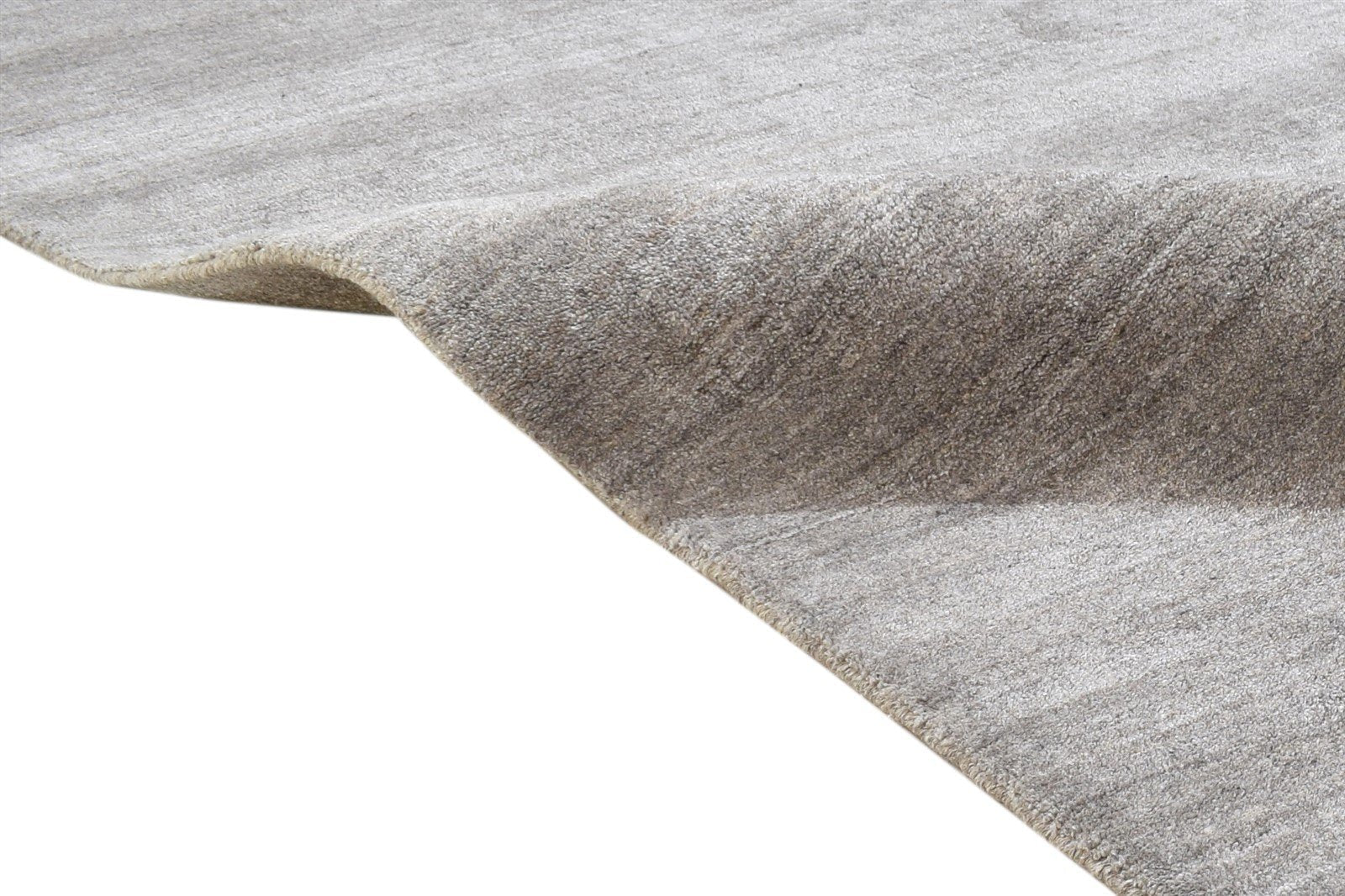 Wool / Silk Grey Rug 4X6 Modern Handloom Scandinavian Solid Room Size Carpet Area Rug