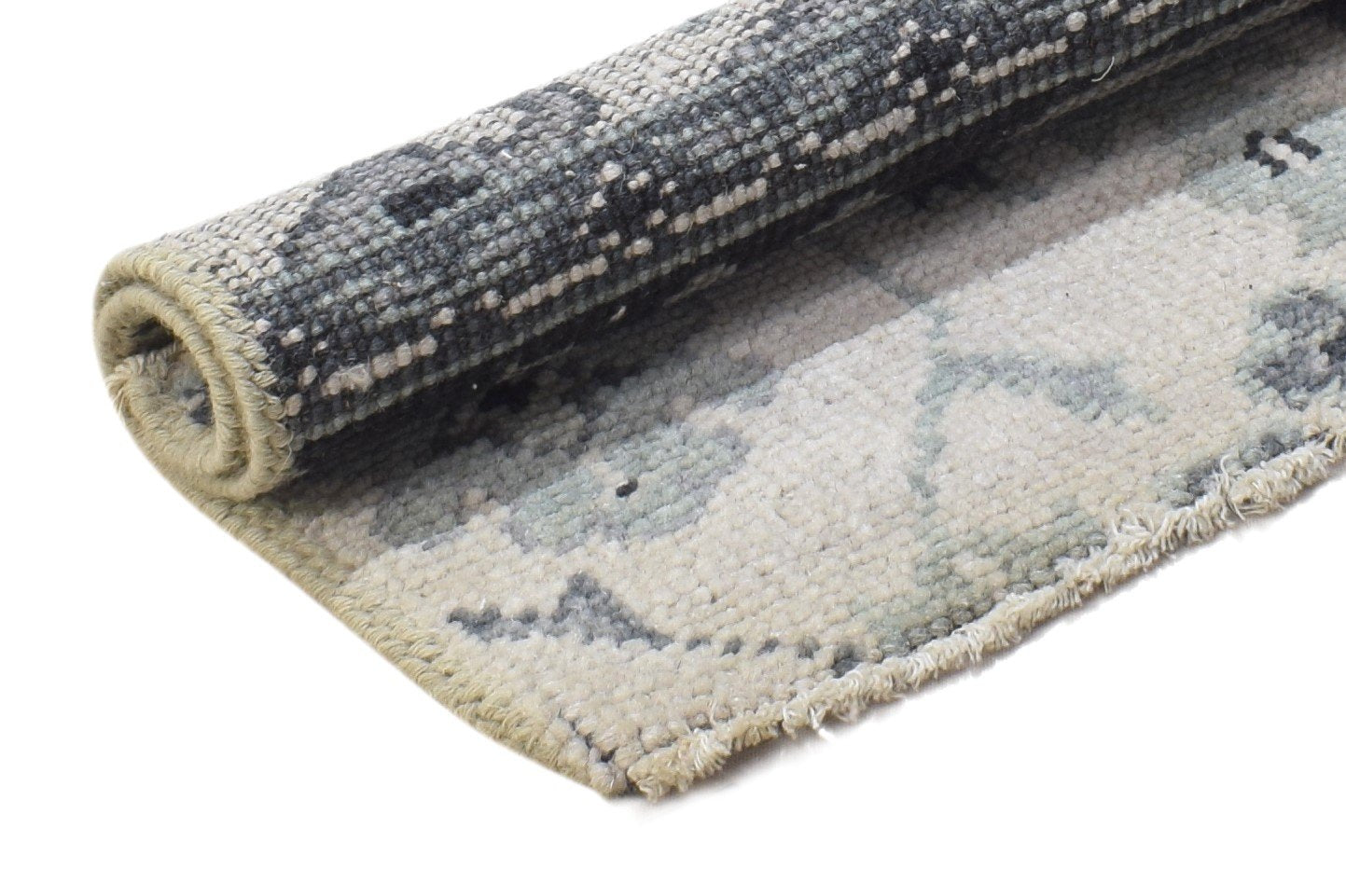 Sand Wool Rug 2' X 2' Persian Hand Knotted Oushak Oriental Small Carpet Area Rug