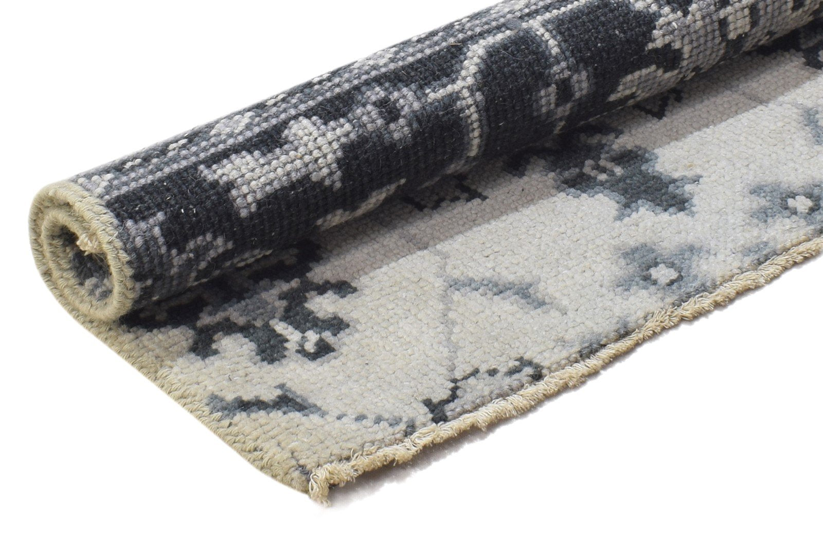 Wool Sand Rug 2' X 2' Persian Hand Knotted Oushak Oriental Small Carpet Area Rug