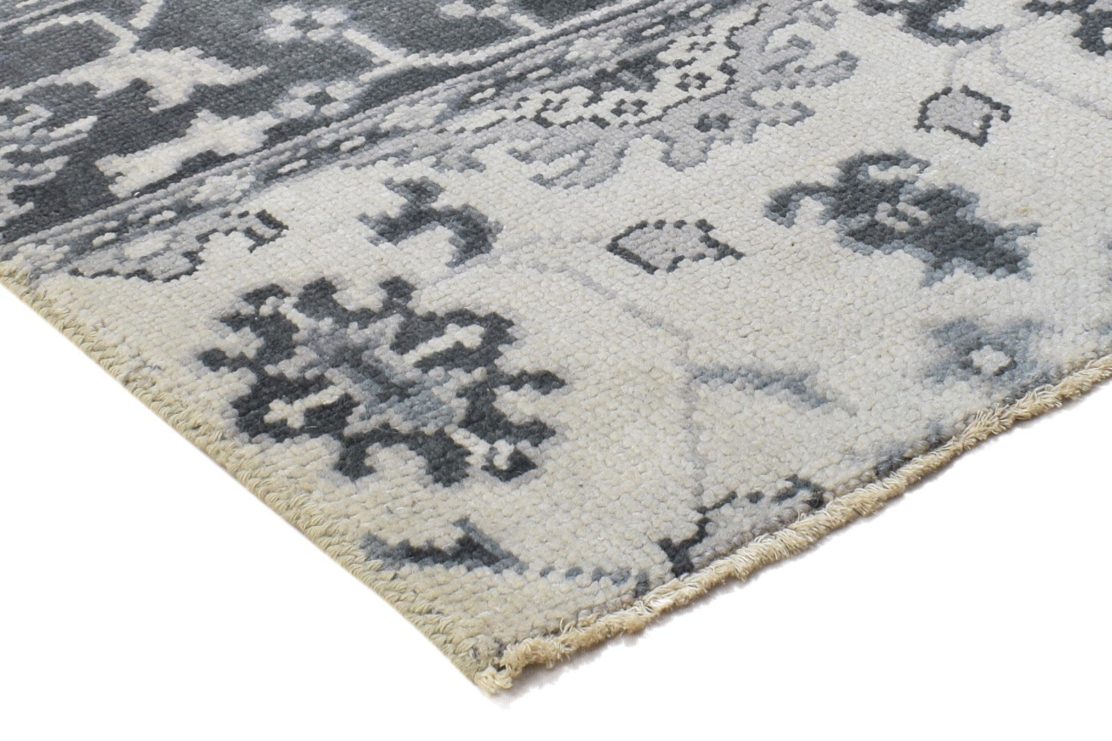 Wool Sand Rug 2' X 2' Persian Hand Knotted Oushak Oriental Small Carpet Area Rug
