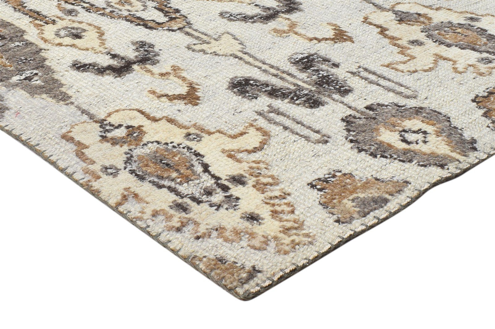 Wool Sand Rug 5' X 6' Persian Hand Knotted Oriental Ikat Room Size Carpet Area Rug