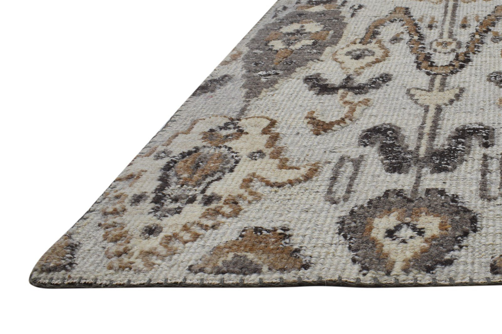 Wool Sand Rug 5' X 6' Persian Hand Knotted Oriental Ikat Room Size Carpet Area Rug