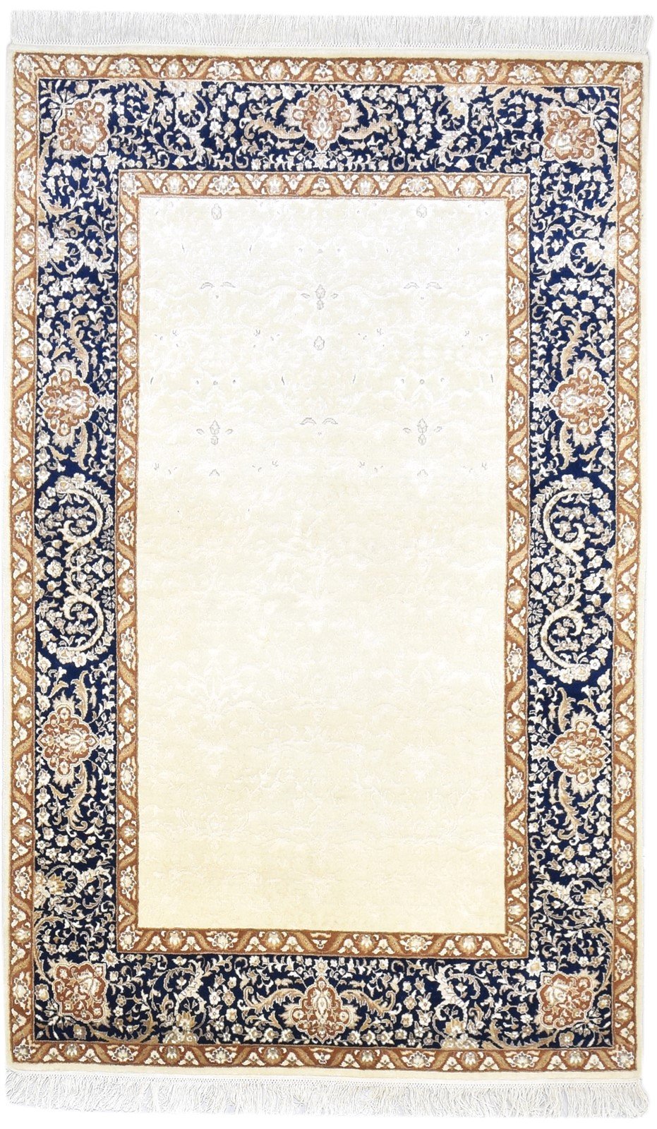 Hand Knotted Sand Wool Rug 4' X 6' Persian Oriental Oriental Room Size Carpet Area Rug