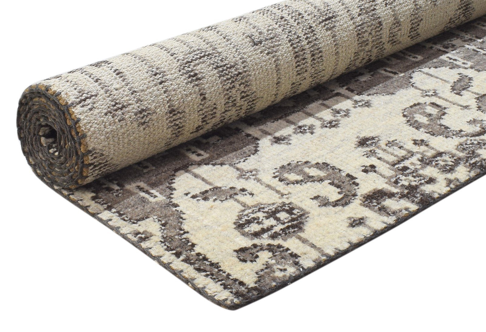 Hand Knotted Grey Wool Rug 5' X 7' Persian Oriental Ikat Room Size Carpet Area Rug