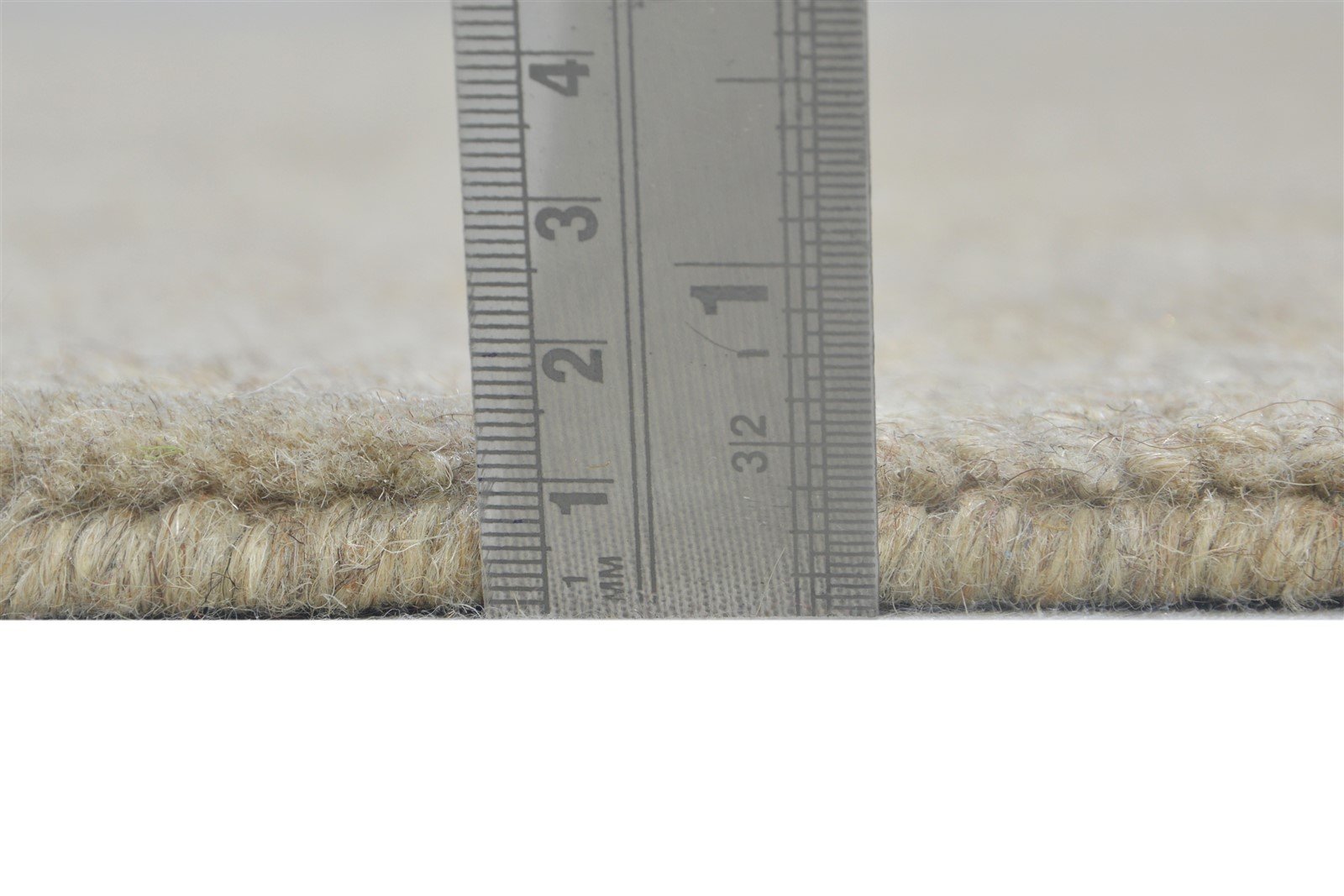 Beige Wool Rug 5' X 8' Modern Handloom Scandinavian Geometric Room Size Carpet Area Rug