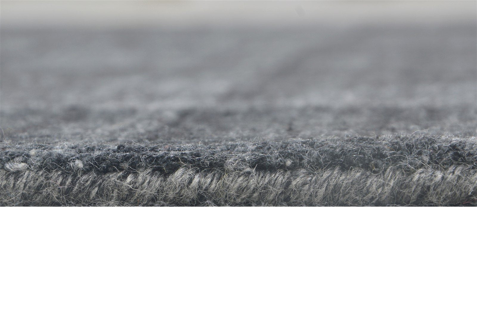 Ermina 4X6 Rug Wool Silk Charcoal Modern Handloom Scandinavian Solid   7864883675285