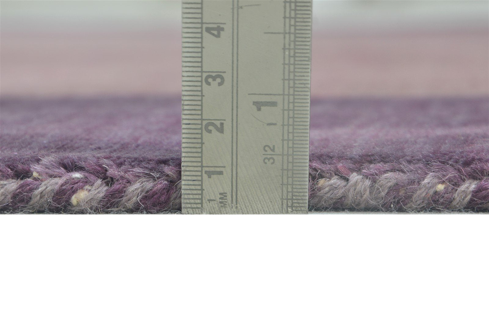 Purple Wool Rug 5' X 7' Modern Handloom Scandinavian Bordered Room Size Carpet Area Rug