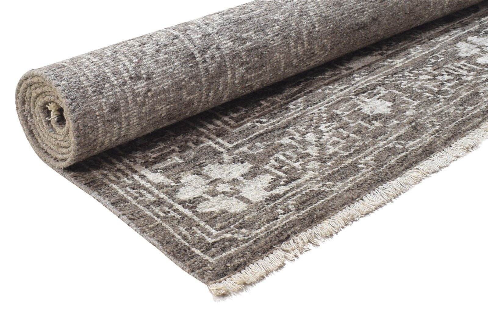 Hand Knotted Brown Wool / Silk Rug 5X8 Persian Oriental Medallion Room Size Area Rug