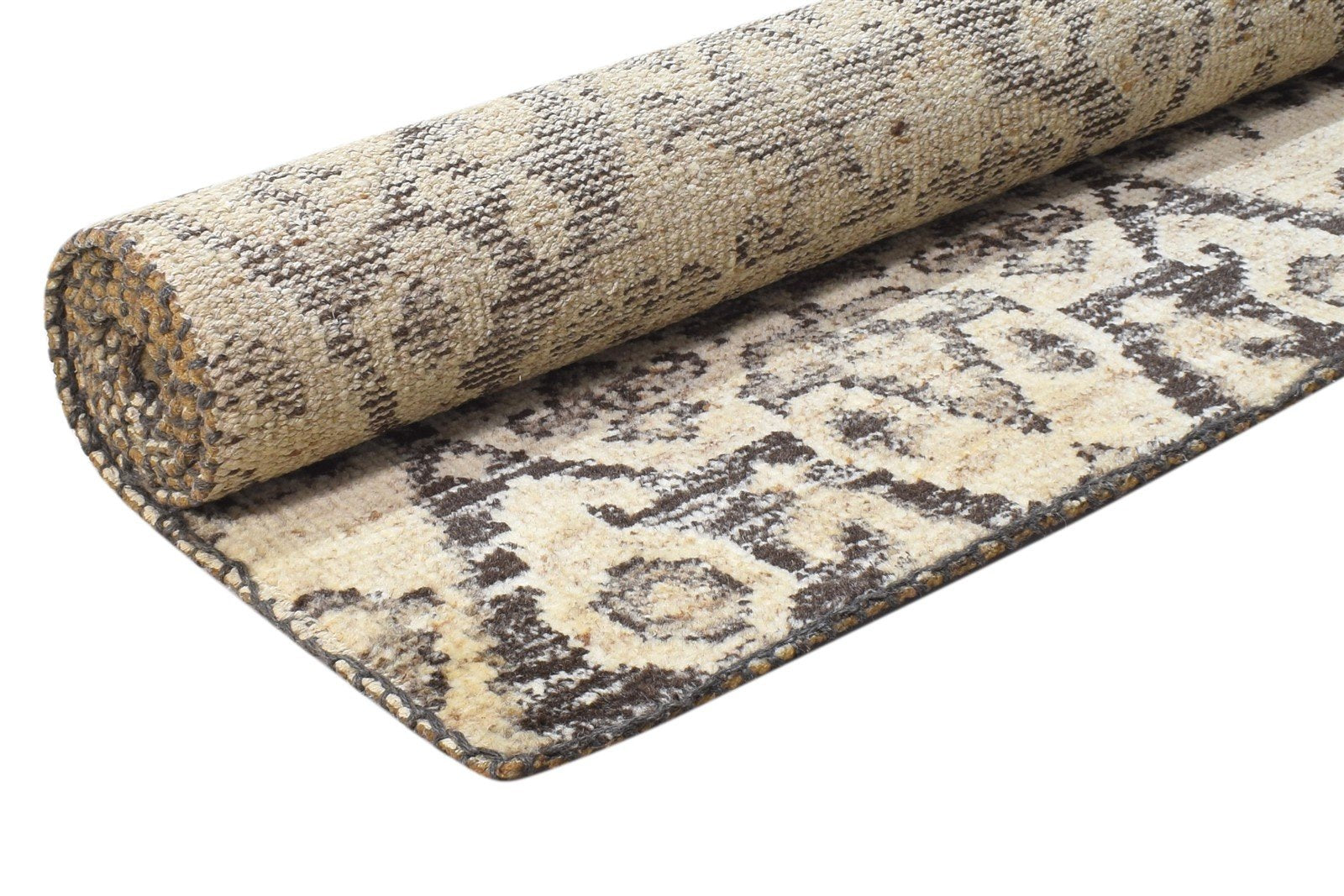Wool Beige Rug 5' X 7' Persian Hand Knotted Oriental Ikat Room Size Carpet Area Rug