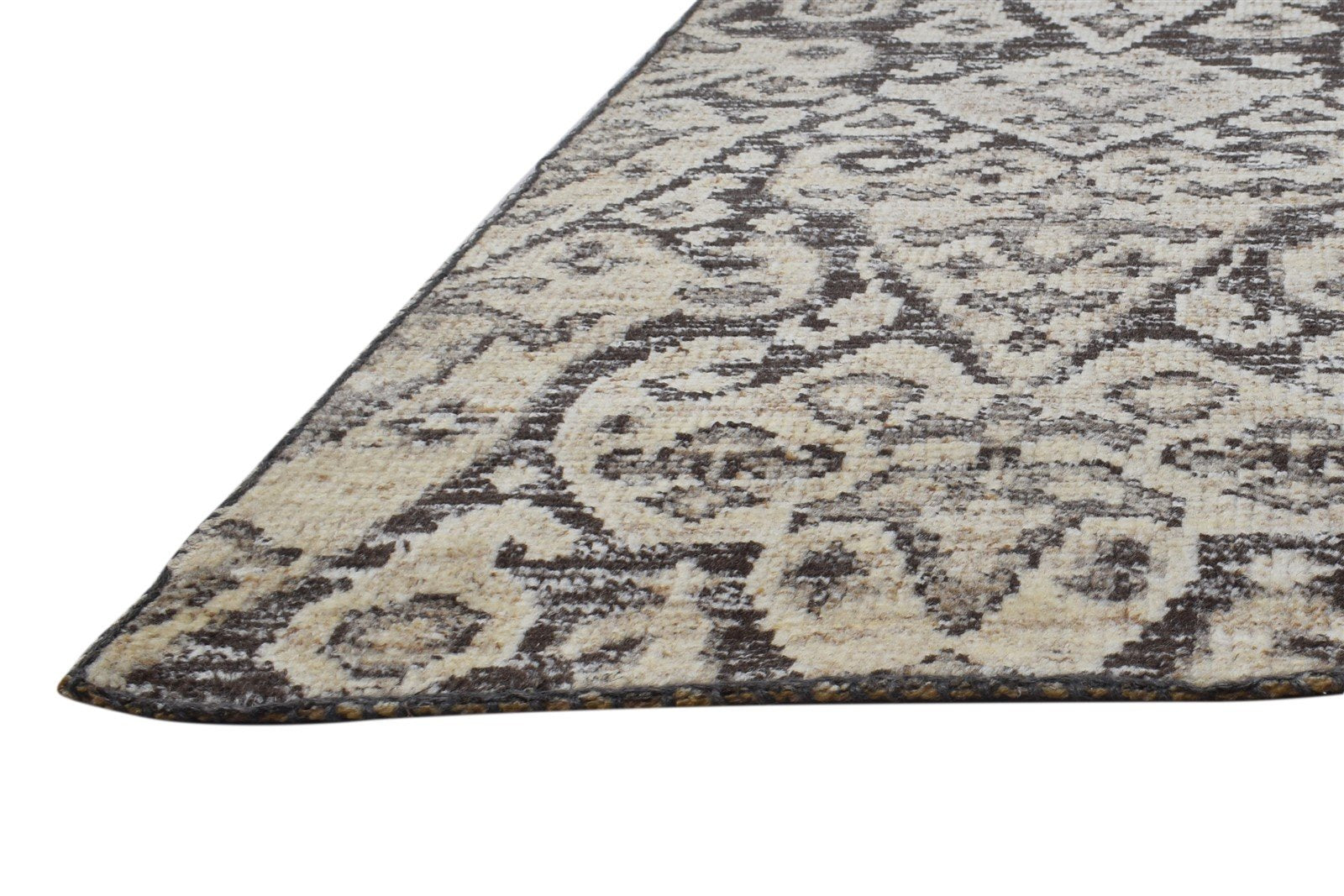Wool Beige Rug 5' X 7' Persian Hand Knotted Oriental Ikat Room Size Carpet Area Rug